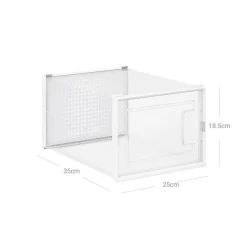 Store SONGMICS 18 Boîtes à chaussures Blanc