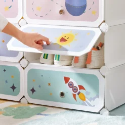 Sale SONGMICS 18 Boîtes à chaussures 3 meubles transparent et blanc nuage