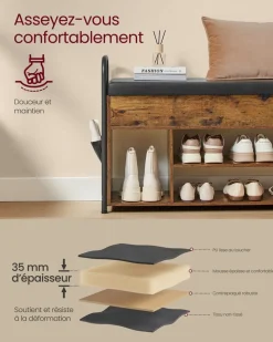 Online SONGMICS 6 boîtes à chaussures jusqu’à la pointure 46 transparent et noir d'encre