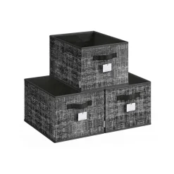 Fashion SONGMICS 4 Boîtes de rangement avec couvercle beige sable