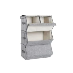 Best Sale SONGMICS 2 Boîtes de rangement gris ardoise