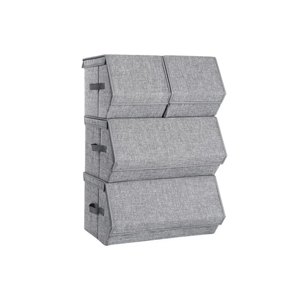 Best Sale SONGMICS 2 Boîtes de rangement gris ardoise