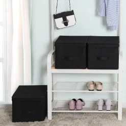 Online SONGMICS 3 Boîtes de rangement noir