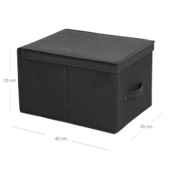 Online SONGMICS 3 Boîtes de rangement noir