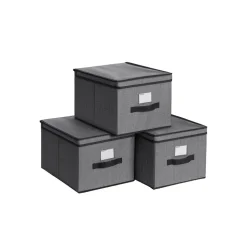 New SONGMICS 6 Boîtes de rangement pliables 33 x 33 x 33 cm gris