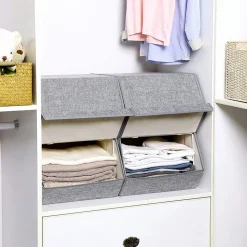 New SONGMICS 4 Boîtes de rangement tissu