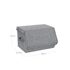 New SONGMICS 4 Boîtes de rangement tissu