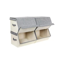 New SONGMICS 4 Boîtes de rangement tissu