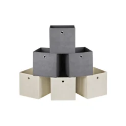 Online SONGMICS 6 Boîtes gris beige noir