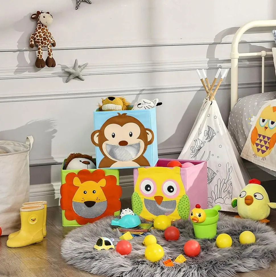 Clearance SONGMICS 3 Boîtes rangement animaux