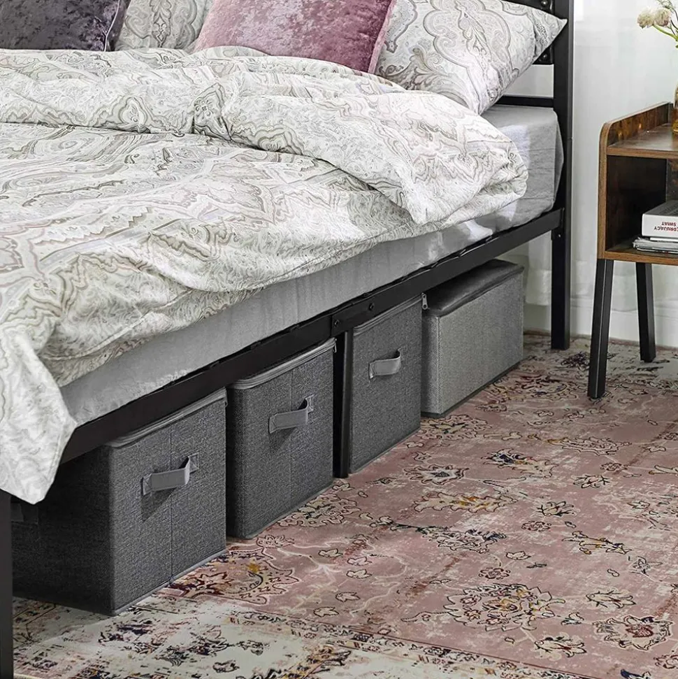 Discount SONGMICS 3 Boîtes rangement Gris