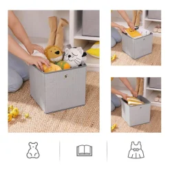 Best SONGMICS 6 Boîtes rangement Gris