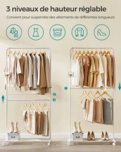 Hot SONGMICS 3 Boîtes rangement pour enfant Blanc