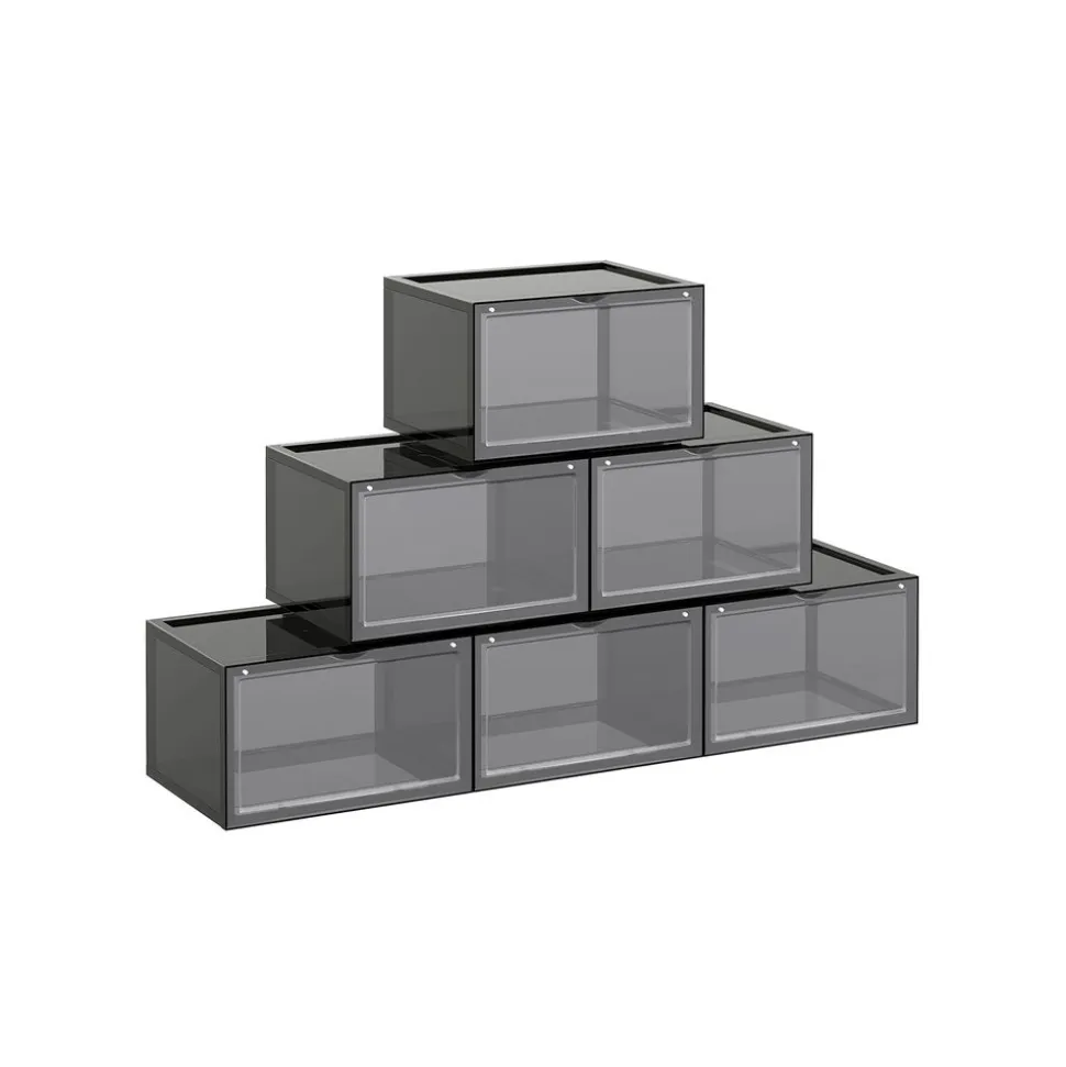 Clearance SONGMICS 20 Boîtes transparent Blanc