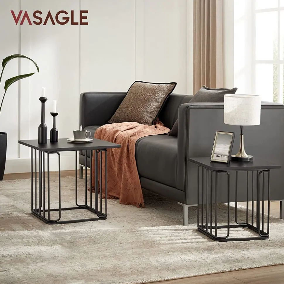 Best SONGMICS 2 Bouts de canapé Blanc