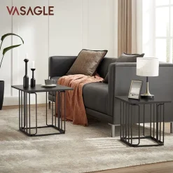 Best SONGMICS 2 Bouts de canapé Blanc