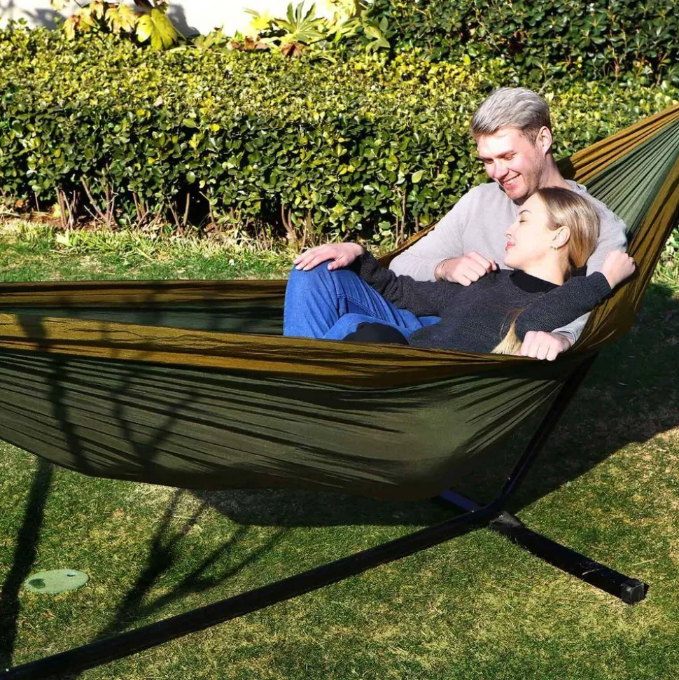 Best Sale SONGMICS 2 Chaises camping vert olive