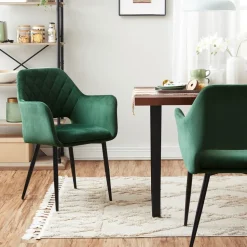 Flash Sale SONGMICS 2 Chaises courbées vert