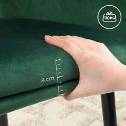 Flash Sale SONGMICS 2 Chaises courbées vert