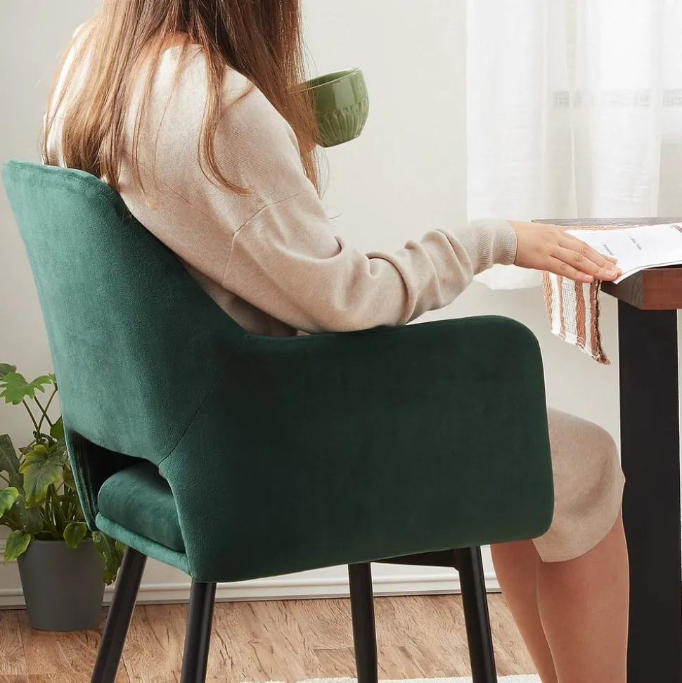 Flash Sale SONGMICS 2 Chaises courbées vert