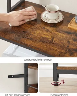 Flash Sale SONGMICS 2 Chaises design X Noir