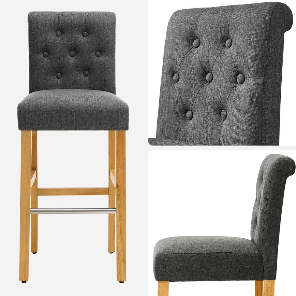 Best Sale SONGMICS 2 Chaises dossier Gris