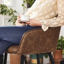 Discount SONGMICS ２ Chaises hautes foncé Gris