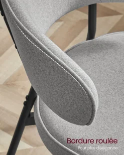 Shop SONGMICS 2 Chaises moderne gris