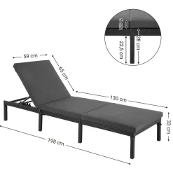 Discount SONGMICS 2 Chaises pliantes alu gris