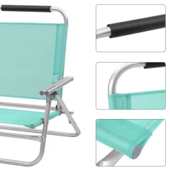 Best SONGMICS 4 Chaises pliantes alu noir