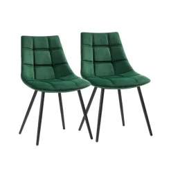 Cheap SONGMICS 2 Chaises PU Gris