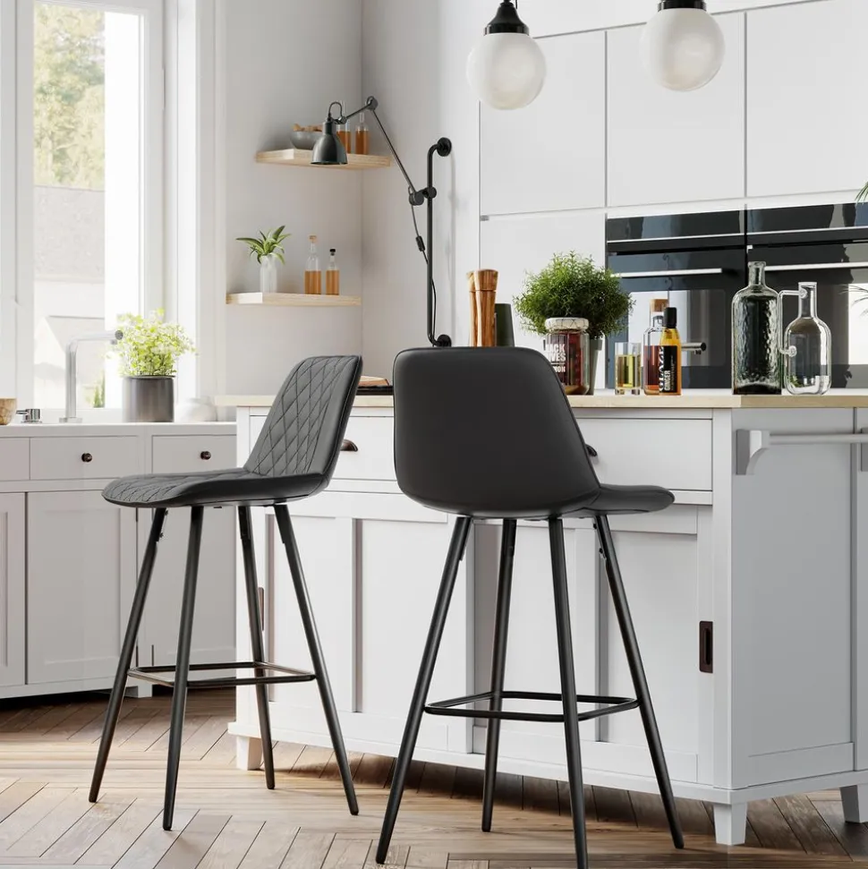 Shop SONGMICS 2 Chaises salle à manger gris