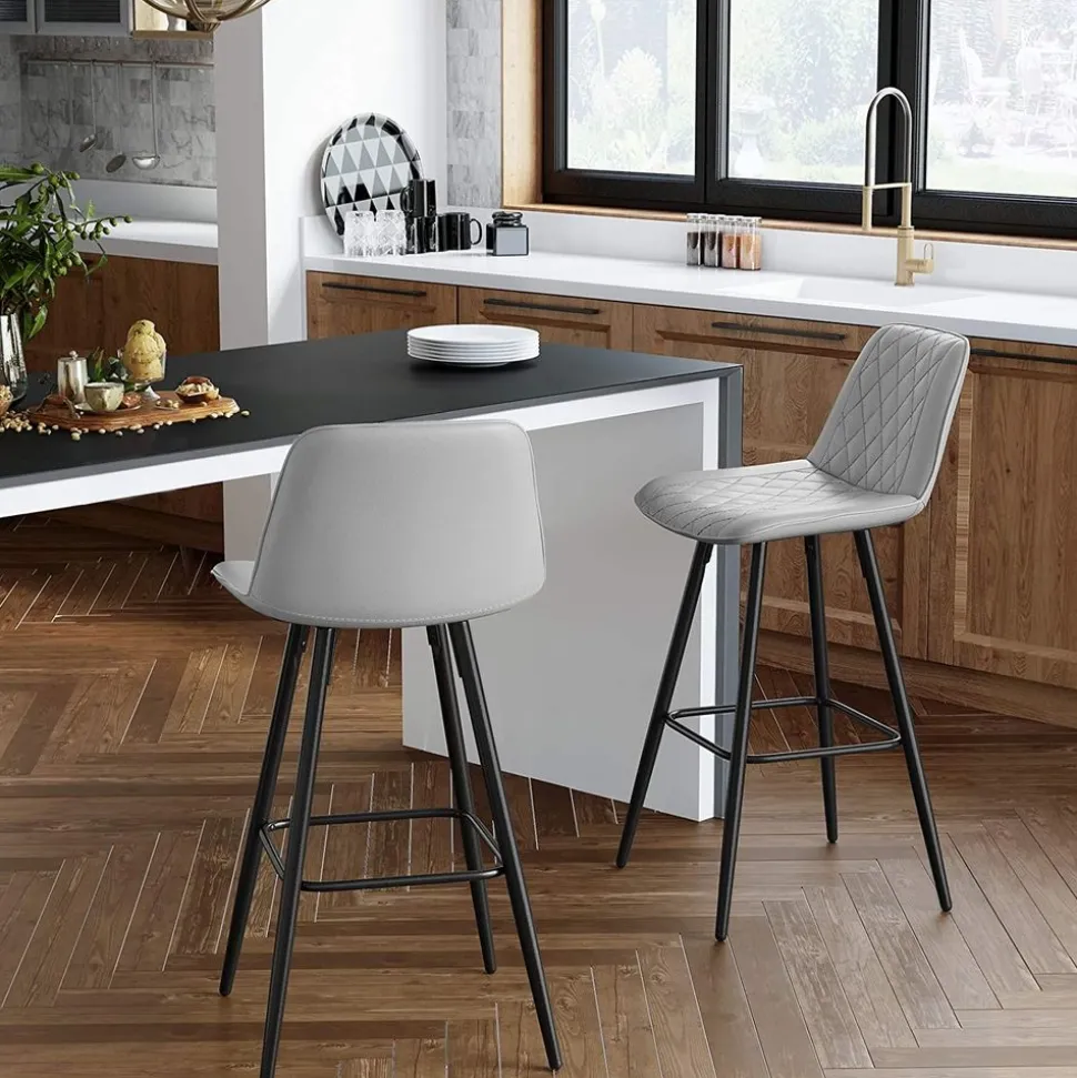 Shop SONGMICS 2 Chaises salle à manger gris