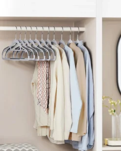 Cheap SONGMICS 50 Cintres antidérapants gris