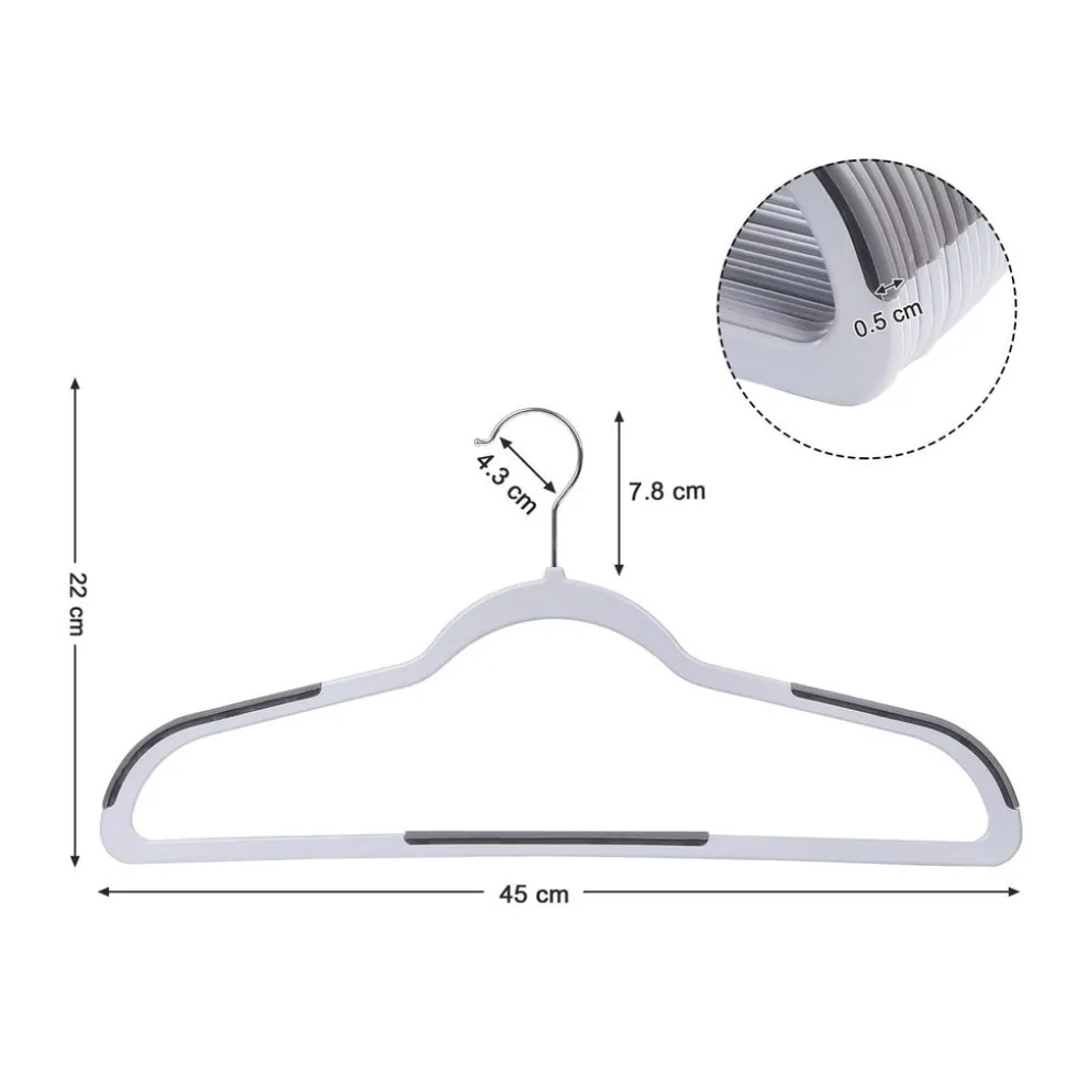 Sale SONGMICS 12 Cintres antidérapants pince