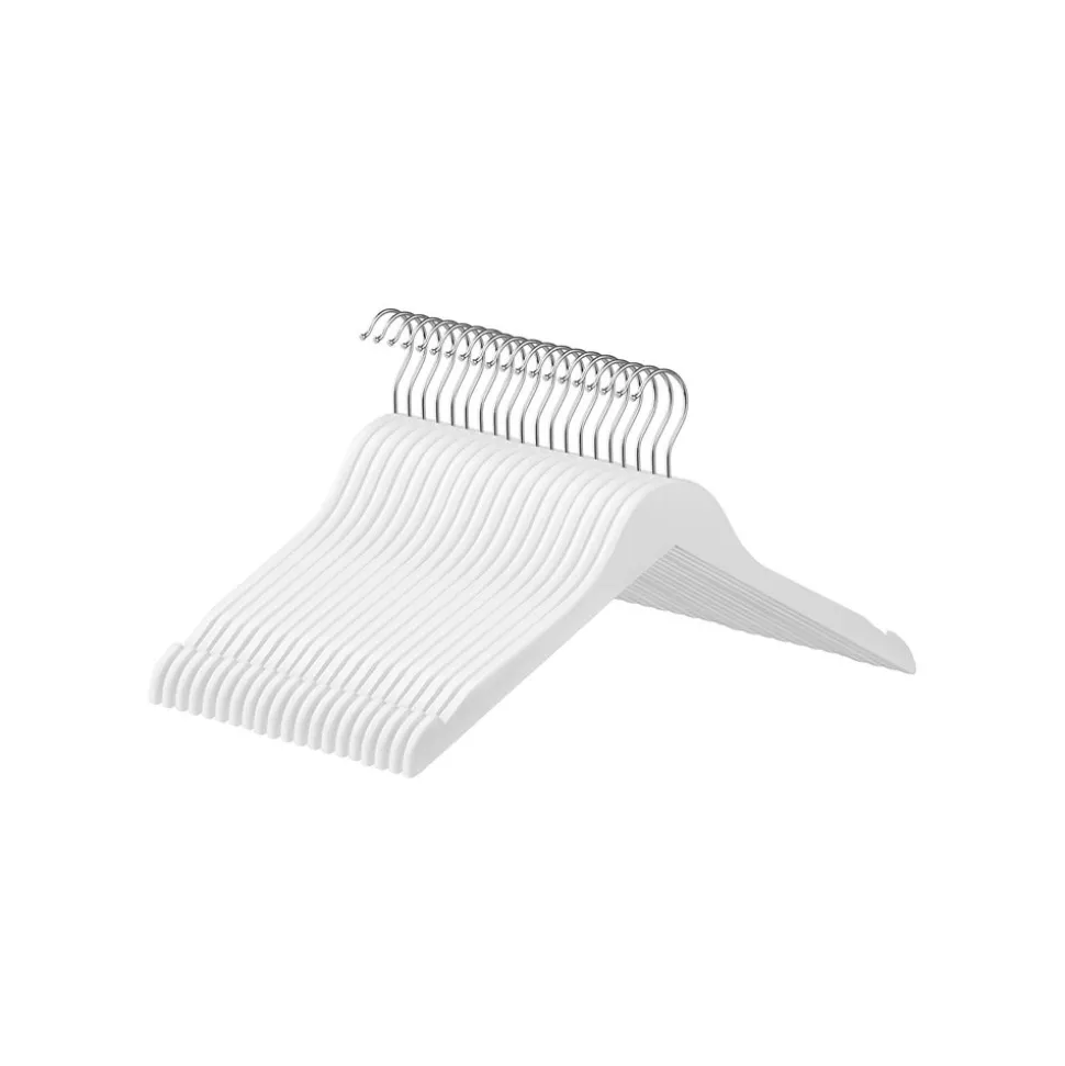 Clearance SONGMICS 20 Cintres bois blanc