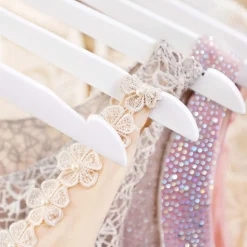 Clearance SONGMICS 20 Cintres bois blanc