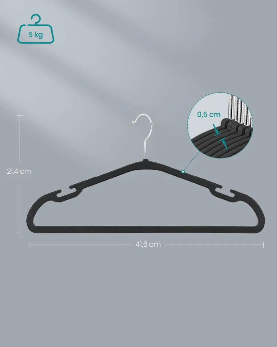 Store SONGMICS 20 Cintres bois enfant Jaune