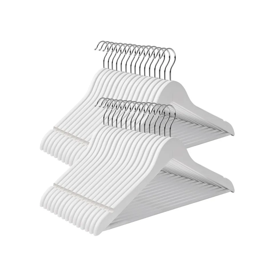 Cheap SONGMICS 30 Cintres bois massif blanc