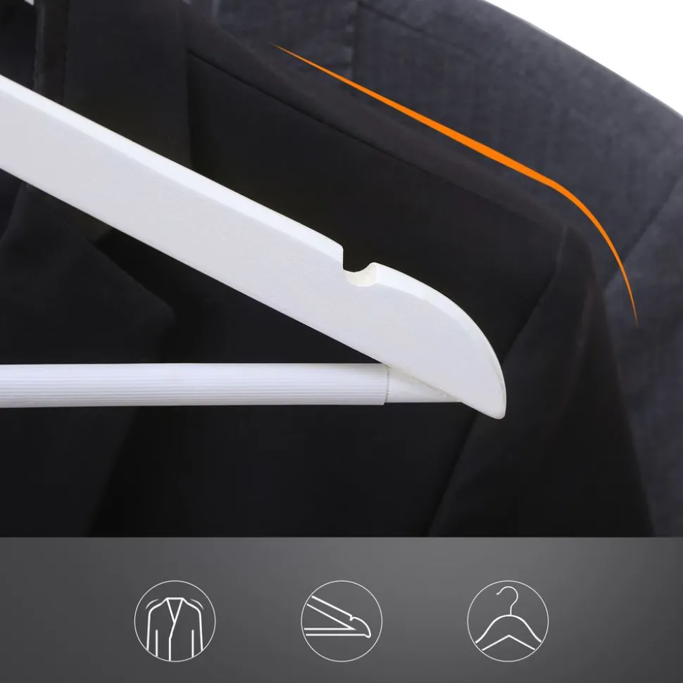 Cheap SONGMICS 30 Cintres bois massif blanc