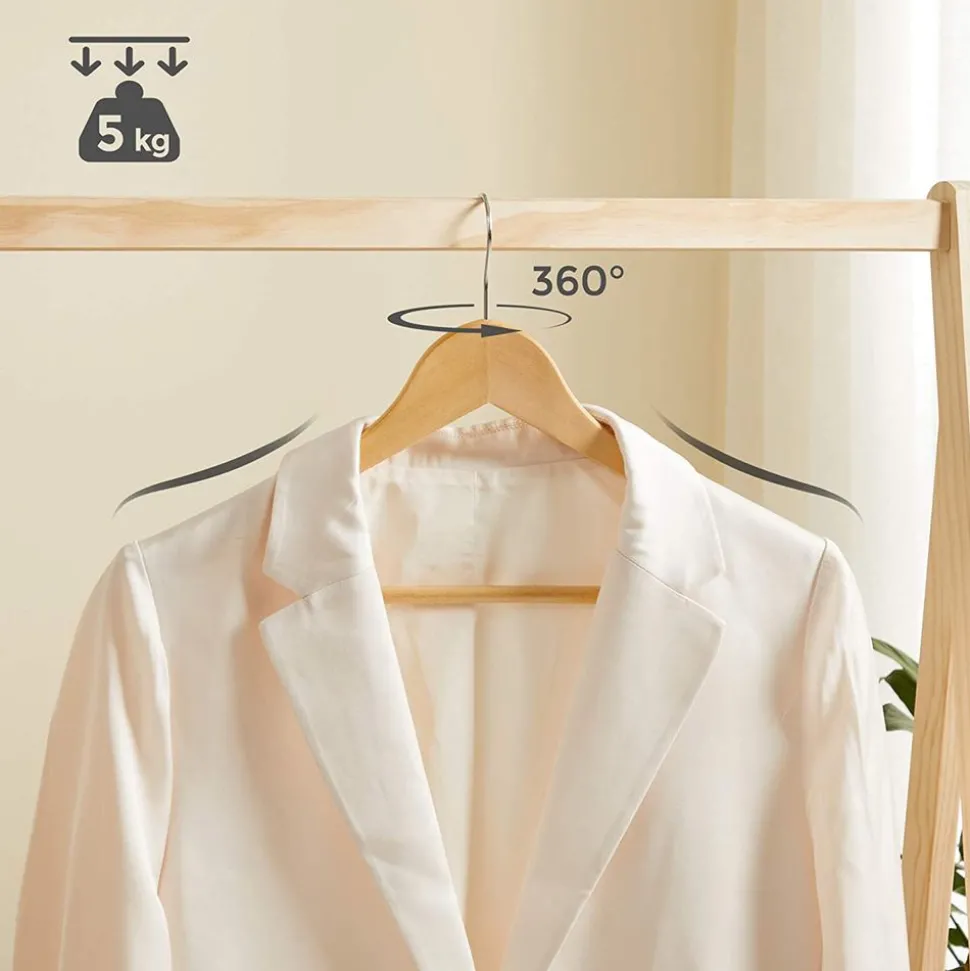 Cheap SONGMICS 30 Cintres bois massif blanc