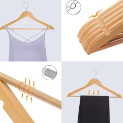 Cheap SONGMICS 30 Cintres bois massif blanc