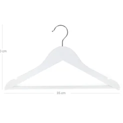 New SONGMICS 20 Cintres enfant bois Blanc