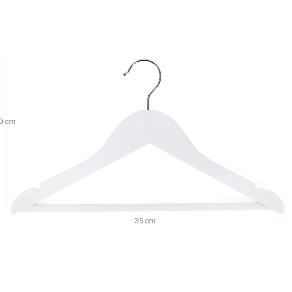 New SONGMICS 20 Cintres enfant bois Blanc