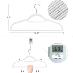 Cheap SONGMICS 30 Cintres large velours blanc