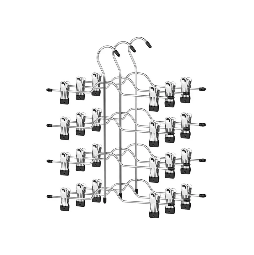 Clearance SONGMICS 3 Cintres multiples pinces métal Noir
