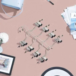 Clearance SONGMICS 3 Cintres multiples pinces métal Noir