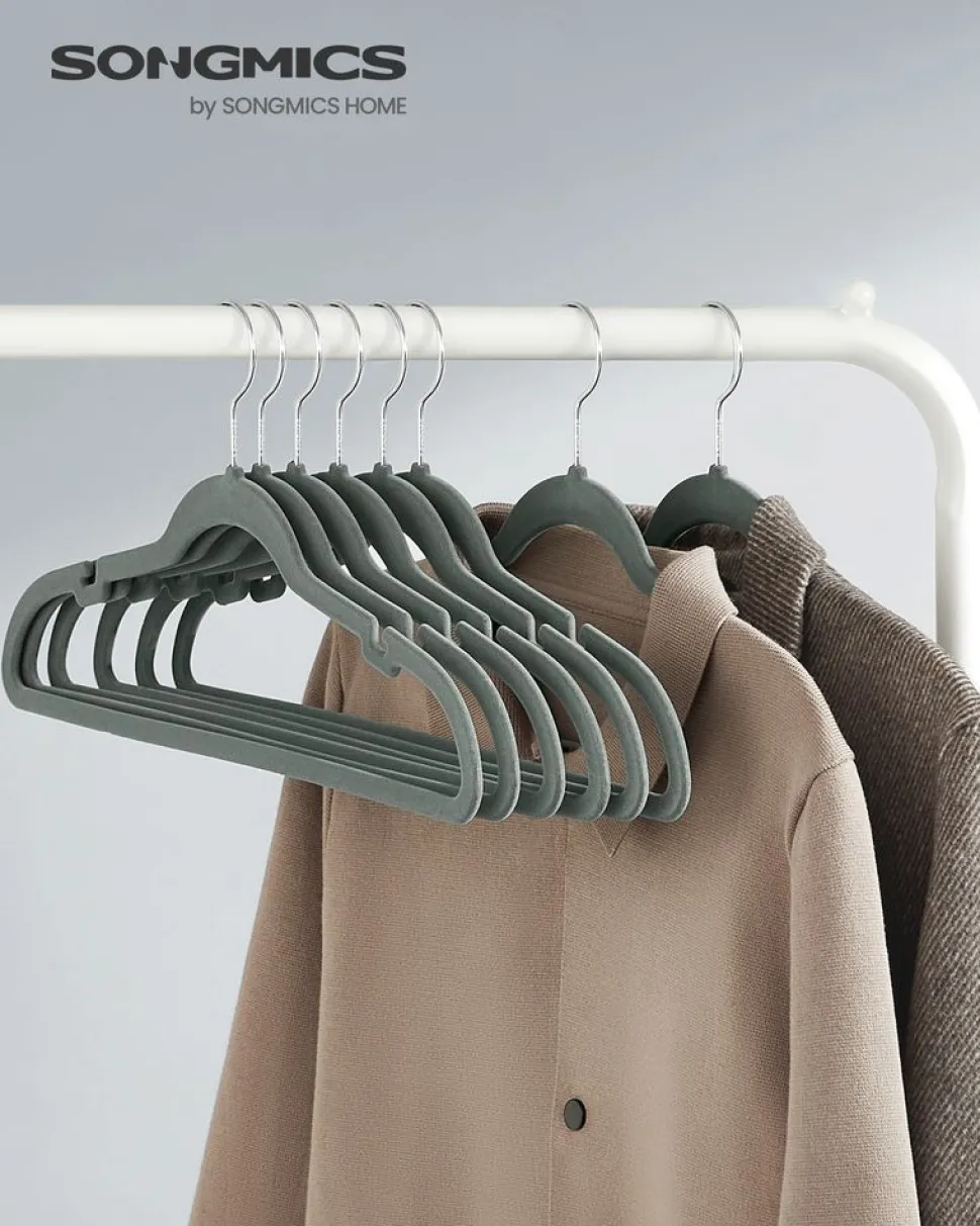 Fashion SONGMICS 20 Cintres pantalons noir