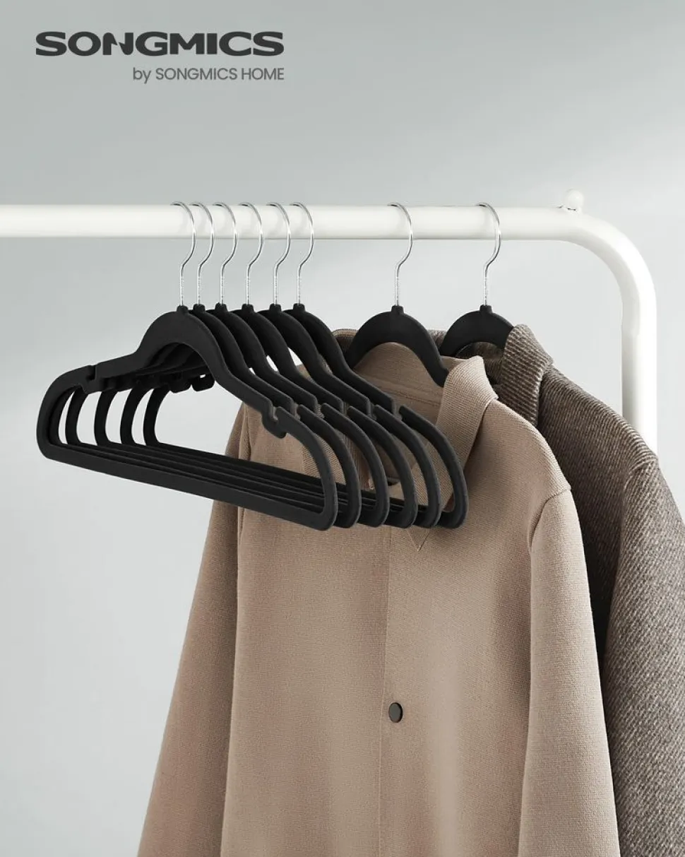 Fashion SONGMICS 20 Cintres pantalons noir