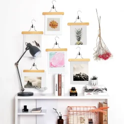 Cheap SONGMICS 12 Cintres pinces bois clair